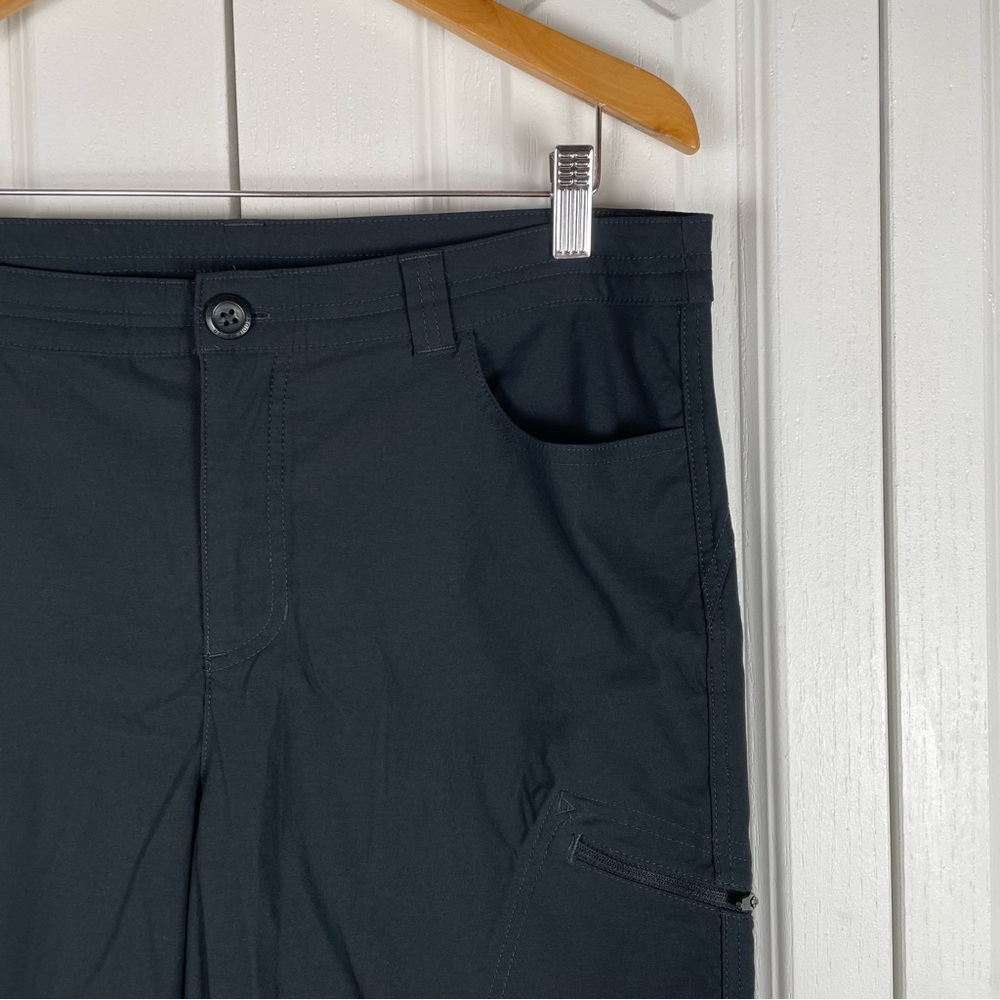 NWOT Eddie Bauer Tech Capri Pants Women’s 12 Black Utility Outdoor Hiking Cinch - Picture 4 of 16